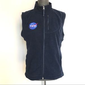 Ouray Fleece NASA Zippered Vest in Navy